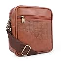 ADISA Faux Leather Unisex Sling Cross Body Travel Office Messenger Bag (MS9012)