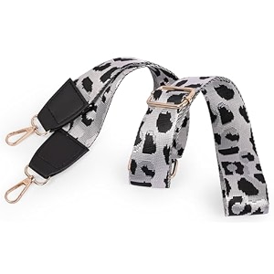 adisa printed replacement straps for sling shoulder crossbody bag adjustable belt slh8170-sil-bla