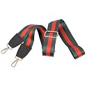 ADISA Printed Replacement Straps for Sling Shoulder Crossbody Bag Adjustable Belt (SLH8170-GRN-RED)