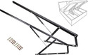 ADISON Heavy Duty Bed PRO Lift, 2000N Capacity,Pack of 1 Set Bed Hydraulic Mechanism (Furniture Accessories, Stainless Steel)