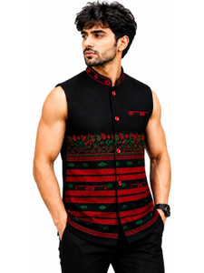 Adivasi Sleeveless Printed Men Jacket