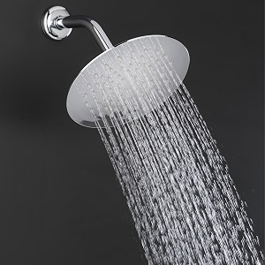 mirror stainless steel 304 round ultra slim high pressure rainfall shower head for bathroom with j bend arm amp round shower 8x89 inch