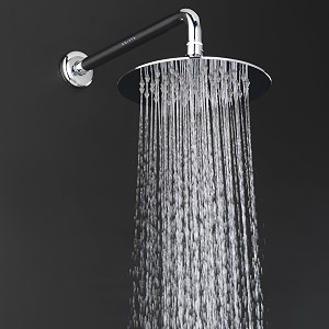 mirror stainless steel 304 round ultra slim high pressure rainfall shower head for bathroom with j bend arm amp round shower 8x824 inch