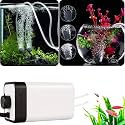 COLOURFUL, Adjustable air Flow Facility for Fish Tank | Aquarium air Pump Silent with Oxygen, Super noiseless air Pump with 2 air outlets | Suitable UP to 300L | #CT-202 (2 Way, Only Air Pump)