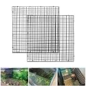Adjustable Aquarium Fish Tank Divider Filter Bottom Plastic Grid Fish Tank Isolation Board Egg Crate Tray((Black, 2pcs 11.8X11.8Inch with 0.35Inch Hole)