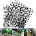 Adjustable Aquarium Fish Tank Divider Filter Bottom Plastic Grid Fish Tank Isolation Board Egg Crate Tray((Black, 4pcs 11.8X11.8Inch with 0.35Inch Hole)