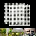 Adjustable Aquarium Fish Tank Divider Filter Bottom Plastic Grid Fish Tank Isolation Board Egg Crate Tray(White, 2pcs 11.8X11.8Inch with 0.35Inch Hole)