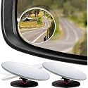 Adjustable Blind Spot Mirror, Round Convex Car Side Mirror, 360-Degree Rotating