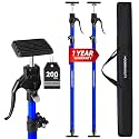 Adjustable Cabinet Jacks for Installing Cabinets (45.3-114.2 Inches 2 Pack) Heavy Duty 200 lb Support Rod & Third Hand Support System with Swivel Non-Slip Pads for Drywall and Ceilings