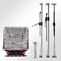 Adjustable Cargo Ratchet Bars for Trailers &amp; Vans - Telescoping Load Lock Poles for Truck Beds, Heavy-Duty Commercial Use (Silver, 9pcs, 226-264 cm)