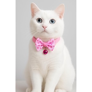 adjustable cat bow tie collar  soft amp safe pet collar for kittens and cats with bell stylish design pack of - 1 pink