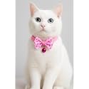 Adjustable Cat Bow Tie Collar – Soft & Safe Pet Collar for Kittens and Cats with Bell, Stylish Design (Pack of - 1, Pink)