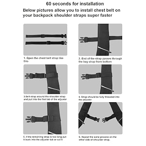adjustable chest belt for backpacks - enhanced stability and comfort ideal for school bags hiking travel and outdoor activities pack of 2 1 inch