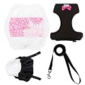 Adjustable Chicken Harness Diaper (5.4ft Leash) – Breathable &amp; Washable Secure Training for Hens, Ducks &amp; Chicks | Outdoor Walking &amp; Discipline Solution,Black