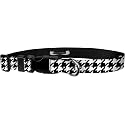 Adjustable Collar 1" L, Houndstooth Black/White