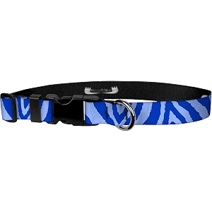 adjustable collar 134 l zebra blue