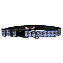 Adjustable Collar 1" M, Houndstooth Brown/Blue