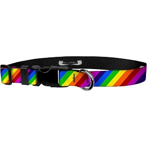 adjustable collar 134 xl rainbow stripe