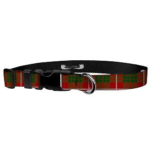 adjustable collar 134 xl red tartan