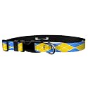 Adjustable Collar 3/4" M, Argyle: Yellow &amp; Blue