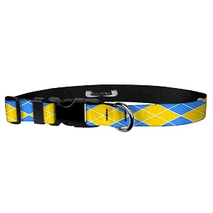 adjustable collar 3434 s argyle yellow amp blue