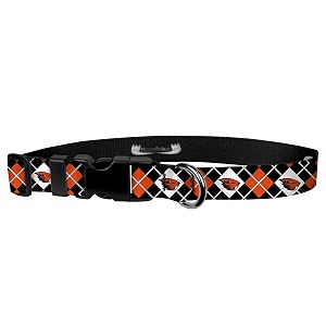adjustable collar 3434 s oregon state - orange black argyle