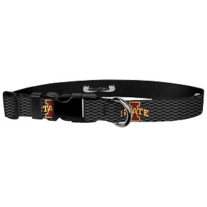 adjustable collar 3434 s iowa state - logo on carbon fiber