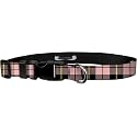 Adjustable Collar 3/4" S, Pink Plaid Tartan