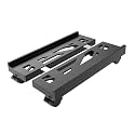 Adjustable Computer Tower Stand, Ventilated Mobile CPU Holder, Black