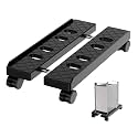 Adjustable Computer Tower Stand, Ventilated Mobile CPU Holder, Large Black