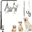 Adjustable Dog Grooming Arm with Dual Clamp, 23″–35″ Height