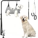 Adjustable Dog Grooming Arm with Dual Clamp, 31″–42″ Height