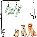 Adjustable Dog Grooming Arm with Dual Heavy-Duty Clamp, 23″–35″ Height