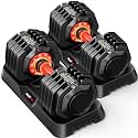 Adjustable Dumbbell Set Pair 25 lb or 50lb,10-in-1 Free Weight