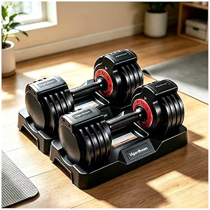 Adjustable Dumbbell Set Storage Case Included All