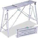 Adjustable Folding Stepladder with Scaffolding Platform for Home DIY Projects and Vehicle Cleaning Height Adjustable Gear for Easy Washing and Maintenance (200 Characters