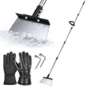 Adjustable Garden Flat Shovel, Ice Scraper & Weed Puller Tool