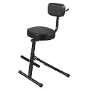 Adjustable Guitar Stool with Backrest & Footrest - Foldable Padded Seat with Built-in Holder for Playing Electric Guit ar, Bass, Violin, Piano | Portable for Practice, Studio & Live Perform