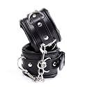 Adjustable Handcuffs Wrist Ankle Bracelets SM Adult Plush PU Leather Bondage Fetish Handcuffs kit Cuff Restraint Set Sex Toy (Wrist)