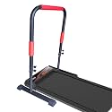 Adjustable Handle Bar for Walking Pad Only- Universal Fit 23" Wide, Max Height 43", Sturdy Support Attachment (Black Red)