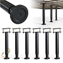 Adjustable Height Bed Frame Support Leg, Metal Bed Frame Support Legs with Rubber Base, Bed Slat Support Leg for Heavy Duty/Wooden/King/Queen Bed Frame (10"-16.5" (6pcs))