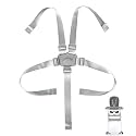 High Chair Straps Replacement Compatible with Ingenuity Graco High Chair, 5 Point Harness HighChair Straps Fit for Ingenuity, Adjustable Safety Belt High Chair Accessories for Most High Chairs