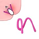 Adjustable Labia Clamps Spreader, Skin-Friendly Silicone G-Spot Stimulation Oral Sex Vagina Lips Hands-Free Spreader, BDSM Spread Vaginal Lips Flirting Sex Toys for Women (Pink)