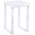 Adjustable Locker Shelf for School, Work &amp; Gym Lockers – Expandable Width &amp; Height, Stackable, Magnetic Support, Durable Locker Organizer Shelf – Easy to Assemble, Fits Standard Lockers, White