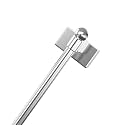 Adjustable Magnetic Curtain Rod for Metal Doors from 16” to 28”,[Magnetic Towel Bar][Magnet Curtain Rod for Classroom Whiteboard] [French Door Curtain Rod ](Silvery, 16-28 Inch 1 Pack)