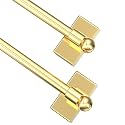 Adjustable Magnetic Curtain Rod for Metal Doors from 9” to 16”, [Magnetic Towel Bar][Magnet Curtain Rod for Classroom Whiteboard][French Door Curtain Rod ](Champagne Gold, 9-16 Inch 2 Pack)