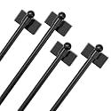 Adjustable Magnetic Curtain Rod for Metal Doors from 9” to 16”,[Magnetic Towel Bar][Magnet Curtain Rod for Classroom Whiteboard][French Door Curtain Rod ](BLACK, 9-16 Inch 4 Pack)