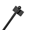 Adjustable Magnetic Curtain Rod for Metal Doors from 16” to 28”, [Magnetic Towel Bar][Magnet Curtain Rod for Classroom Whiteboard][French Door Curtain Rod ](BLACK, 16-28 Inch 1 Pack)
