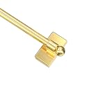 Adjustable Magnetic Curtain Rod for Metal Doors from 16” to 28”,[Magnetic Towel Bar][Magnet Curtain Rod for Classroom Whiteboard][French Door Curtain Rod ](Champagne Gold, 16-28 Inch 1 Pack)