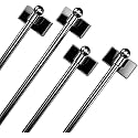 Adjustable Magnetic Curtain Rod for Metal Doors from 16” to 28”,[Magnetic Towel Bar][Magnet Curtain Rod for Classroom Whiteboard][french door curtain rod ](BLACK, 16-28 Inch 4 Pack)